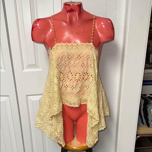 Free People eyelet cami top shirt blouse - Picture 2 of 5